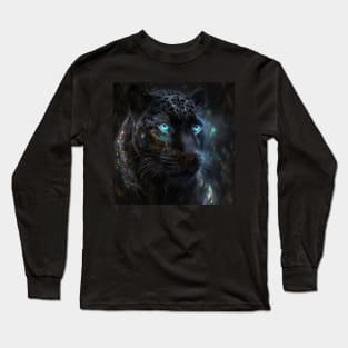 Black Panther Abstract Art Long Sleeve T-Shirt